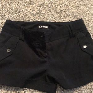 Express black shorts with buttons